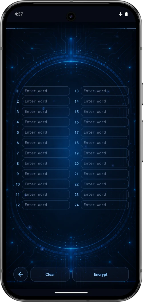 Seeder application Seed page