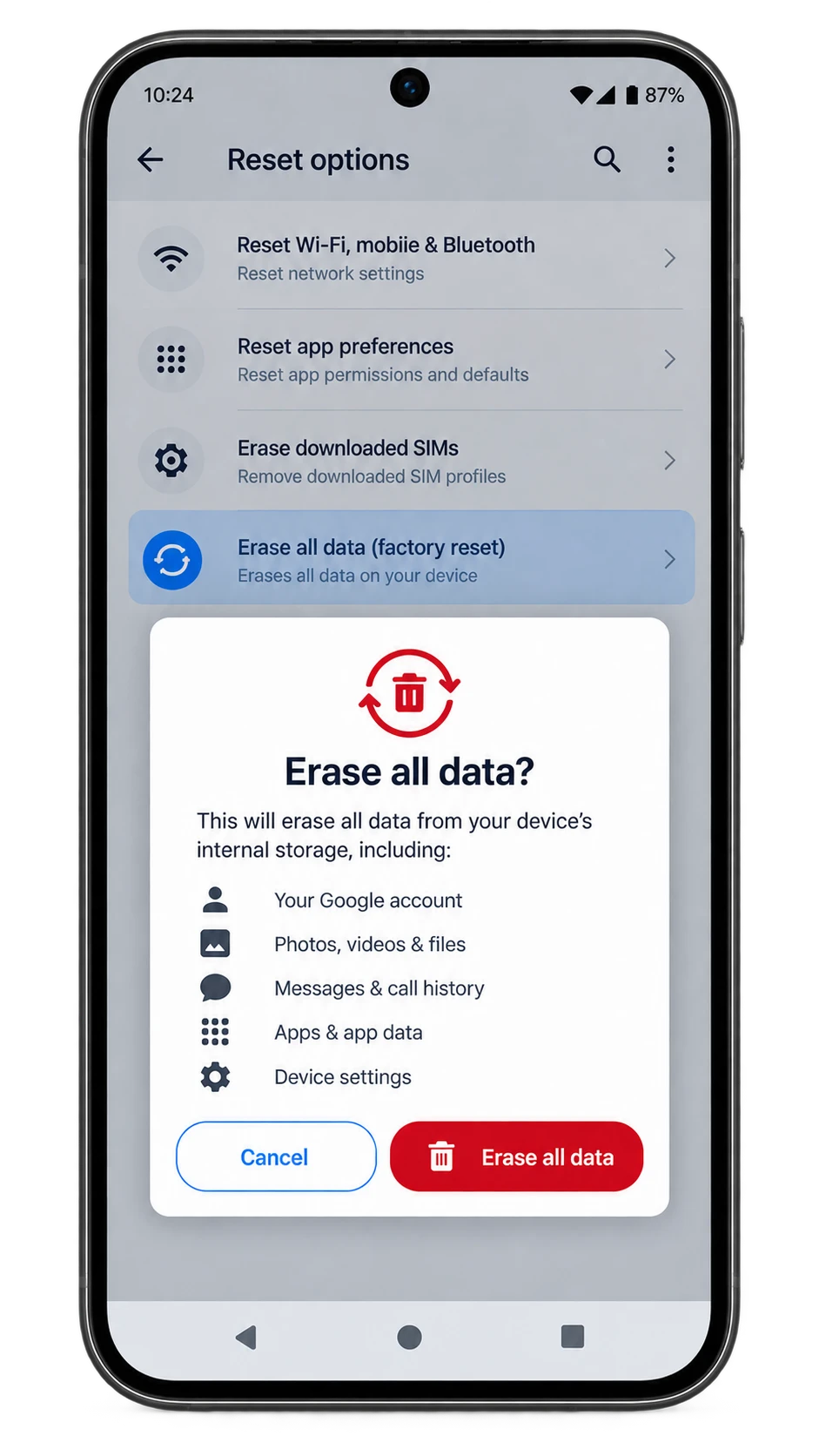 Preparing a dedicated offline Android phone for Seeder