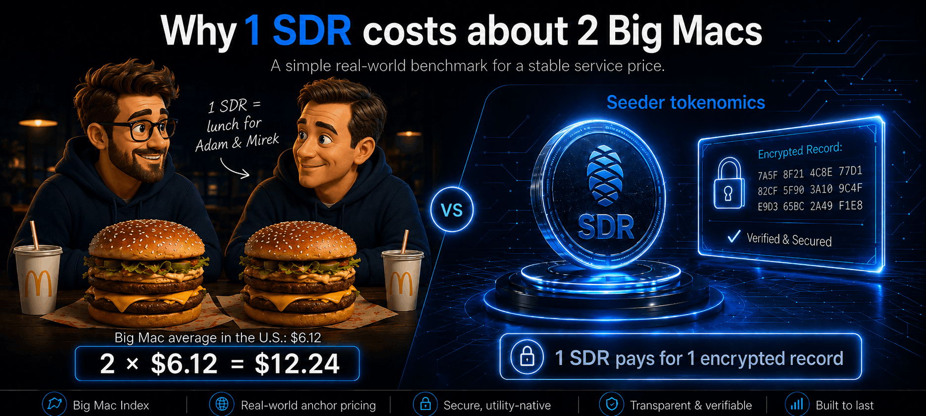 Comparison between the SDR service-token price and two Big Macs
